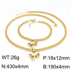 Stainless steel jewelry Necklace Bracelet set Wholesale