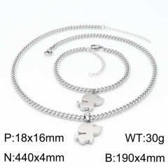 Stainless steel jewelry Necklace Bracelet set Wholesale
