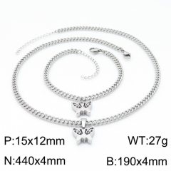 Stainless steel jewelry Necklace Bracelet set Wholesale