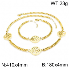 Stainless steel jewelry Necklace Bracelet set Wholesale