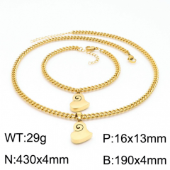 Stainless steel jewelry Necklace Bracelet set Wholesale