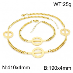 Stainless steel jewelry Necklace Bracelet set Wholesale