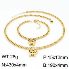 Stainless steel jewelry Necklace Bracelet set Wholesale