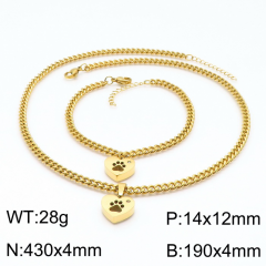 Stainless steel jewelry Necklace Bracelet set Wholesale