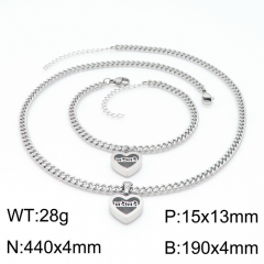 Stainless steel jewelry Necklace Bracelet set Wholesale
