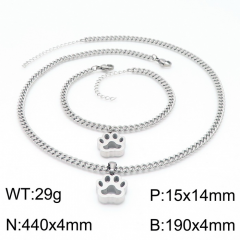 Stainless steel jewelry Necklace Bracelet set Wholesale