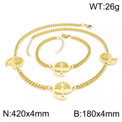 Stainless steel jewelry Necklace Bracelet set Wholesale