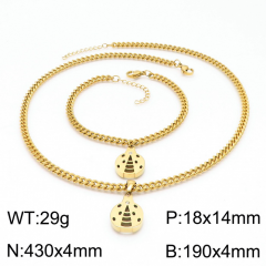 Stainless steel jewelry Necklace Bracelet set Wholesale