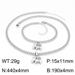 Stainless steel jewelry Necklace Bracelet set Wholesale