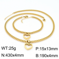 Stainless steel jewelry Necklace Bracelet set Wholesale