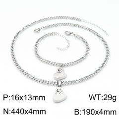 Stainless steel jewelry Necklace Bracelet set Wholesale