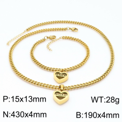 Stainless steel jewelry Necklace Bracelet set Wholesale