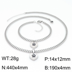 Stainless steel jewelry Necklace Bracelet set Wholesale