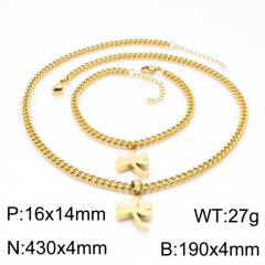 Stainless steel jewelry Necklace Bracelet set Wholesale