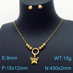 Stainless steel jewelry Necklace Earrings set Wholesale