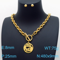 Stainless steel jewelry Necklace Earrings set Wholesale