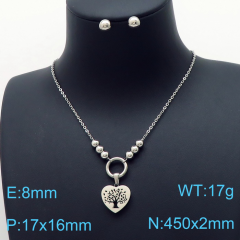 Stainless steel jewelry Necklace Earrings set Wholesale
