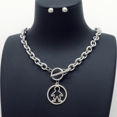 Stainless steel jewelry Necklace Earrings set Wholesale