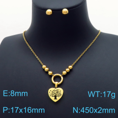 Stainless steel jewelry Necklace Earrings set Wholesale