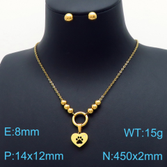 Stainless steel jewelry Necklace Earrings set Wholesale