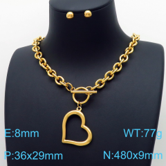 Stainless steel jewelry Necklace Earrings set Wholesale