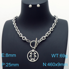 Stainless steel jewelry Necklace Earrings set Wholesale