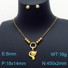 Stainless steel jewelry Necklace Earrings set Wholesale