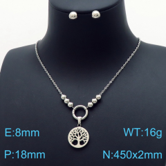Stainless steel jewelry Necklace Earrings set Wholesale