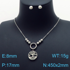 Stainless steel jewelry Necklace Earrings set Wholesale