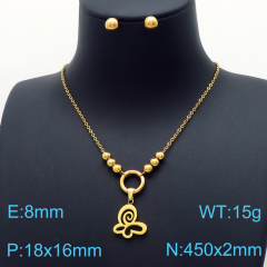 Stainless steel jewelry Necklace Earrings set Wholesale