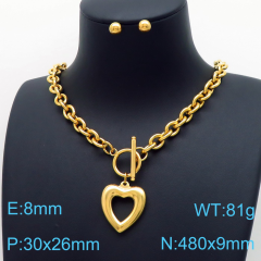 Stainless steel jewelry Necklace Earrings set Wholesale