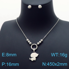 Stainless steel jewelry Necklace Earrings set Wholesale
