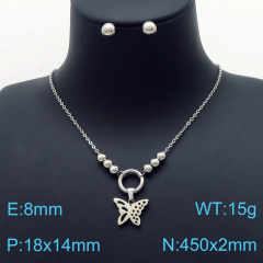 Stainless steel jewelry Necklace Earrings set Wholesale