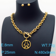 Stainless steel jewelry Necklace Earrings set Wholesale