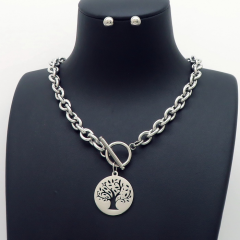 Stainless steel jewelry Necklace Earrings set Wholesale