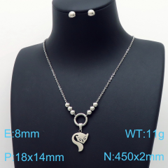 Stainless steel jewelry Necklace Earrings set Wholesale