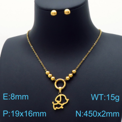 Stainless steel jewelry Necklace Earrings set Wholesale