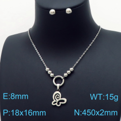 Stainless steel jewelry Necklace Earrings set Wholesale