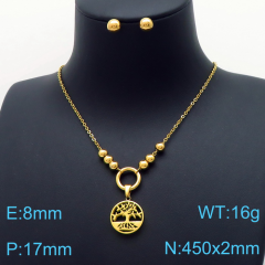 Stainless steel jewelry Necklace Earrings set Wholesale