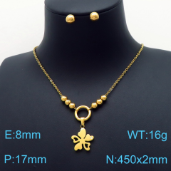 Stainless steel jewelry Necklace Earrings set Wholesale