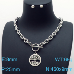 Stainless steel jewelry Necklace Earrings set Wholesale