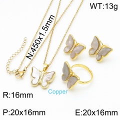 Stainless steel jewelry Necklace Earrings rings set Wholesale