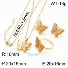 Stainless steel jewelry Necklace Earrings rings set Wholesale