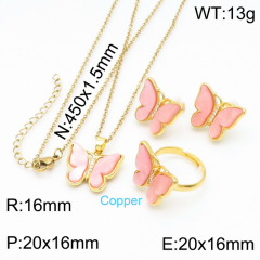 Stainless steel jewelry Necklace Earrings rings set Wholesale