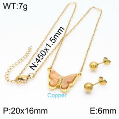 Stainless steel jewelry Necklace Earrings set Wholesale