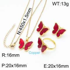 Stainless steel jewelry Necklace Earrings rings set Wholesale