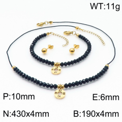 Stainless steel jewelry Necklace Earrings Bracelet set Wholesale