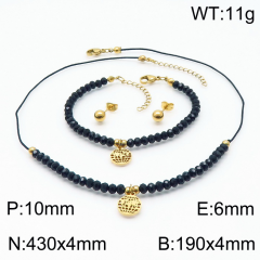 Stainless steel jewelry Necklace Earrings Bracelet set Wholesale
