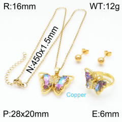 Stainless steel jewelry Necklace Earrings rings set Wholesale