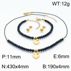 Stainless steel jewelry Necklace Earrings Bracelet set Wholesale